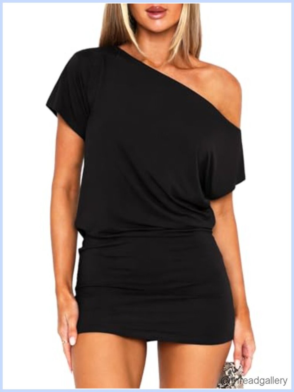 Off Shoulder Mini Dress Short Sleeve Bodycon Club Night Out Party